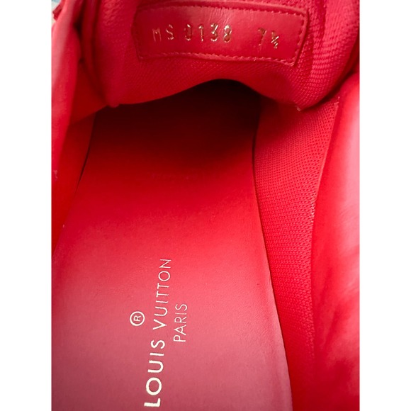 Louis Vuitton Red LV Stripe Luxembourg Trainers - Picture 7 of 7